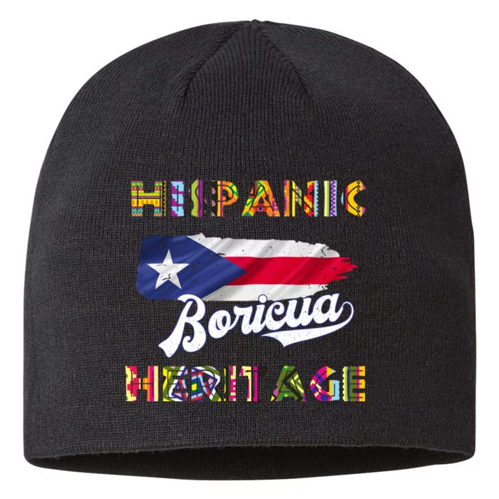 Puerto Rico Hispanic Heritage Month Boricua 8 1/2in Sustainable Knit Beanie