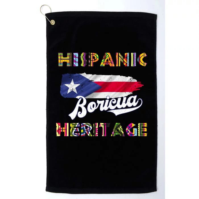 Puerto Rico Hispanic Heritage Month Boricua Platinum Collection Golf Towel