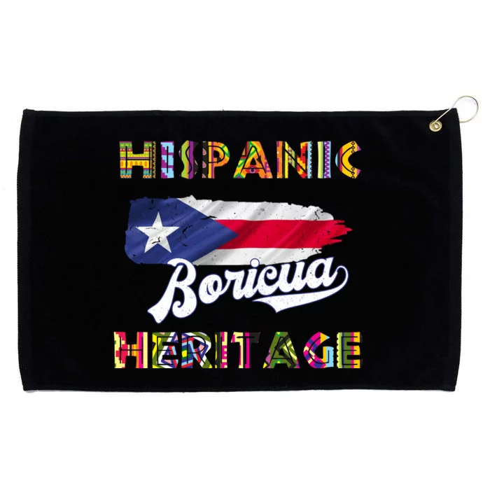 Puerto Rico Hispanic Heritage Month Boricua Grommeted Golf Towel