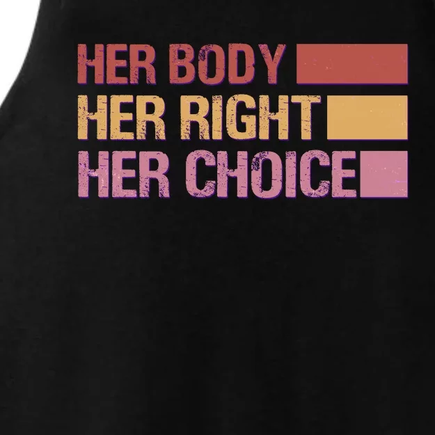 Pro Roe Her Body Her Right Her Choice Ladies Tri-Blend Wicking Tank