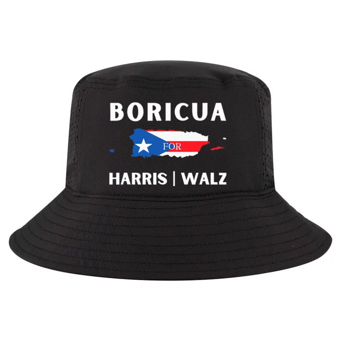 Puerto Ricans Harris 2024 Boricua For Harris Waltz Cool Comfort Performance Bucket Hat