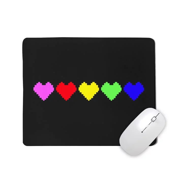 Pride Rainbow Hearts Mousepad