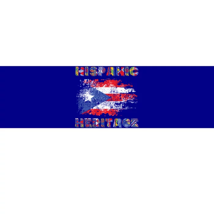 Puerto Rico Hispanic Heritage Month Gift Design Idea Gift Bumper Sticker