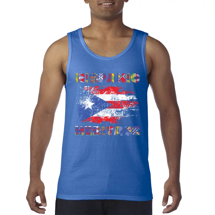 Puerto Rico Hispanic Heritage Month Gift Design Idea Gift Tank Top