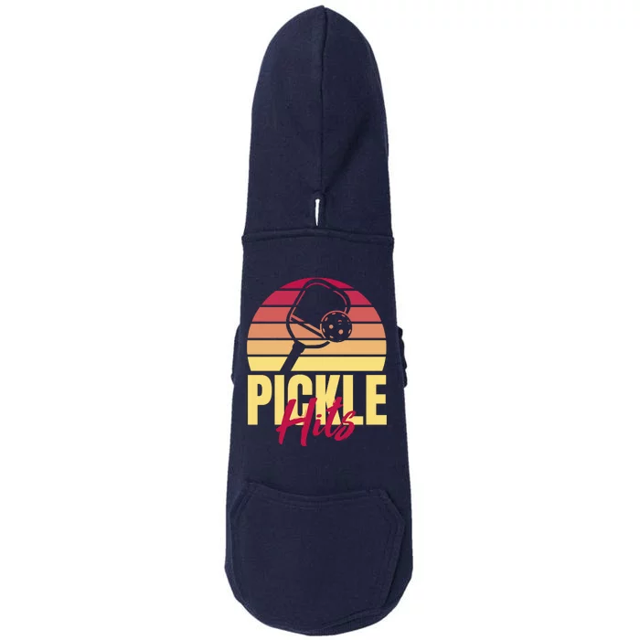 Pickleball Retro Hits Doggie 3-End Fleece Hoodie