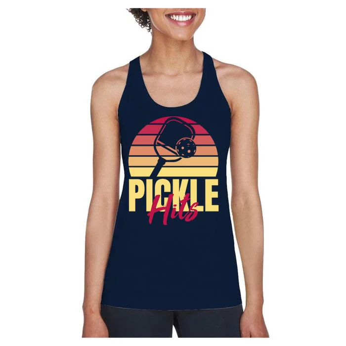 Pickleball Retro Hits Women's Racerback Tank