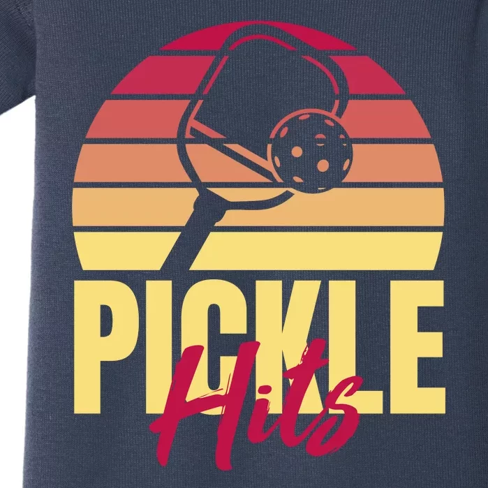 Pickleball Retro Hits Baby Bodysuit