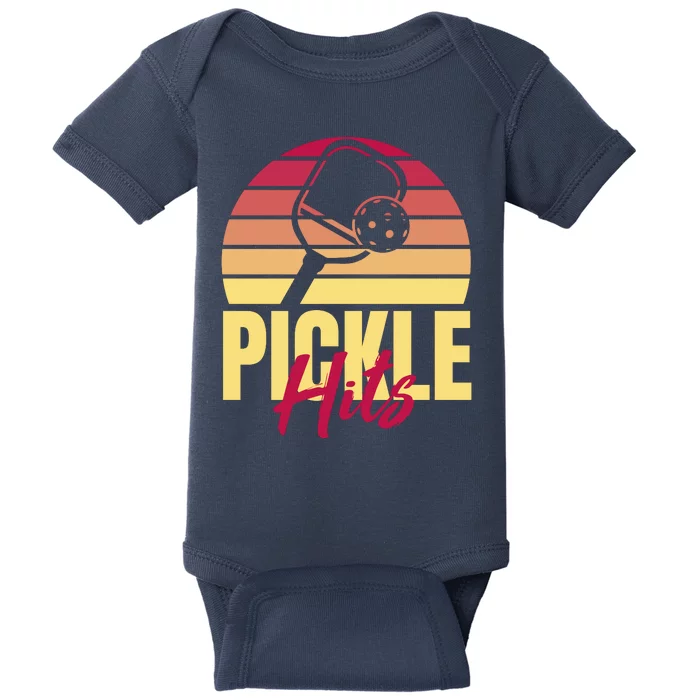 Pickleball Retro Hits Baby Bodysuit