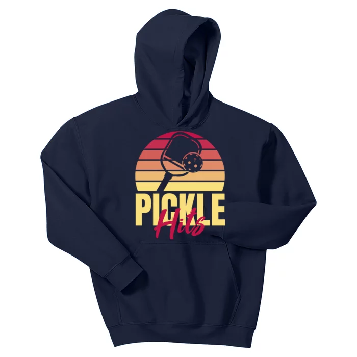 Pickleball Retro Hits Kids Hoodie