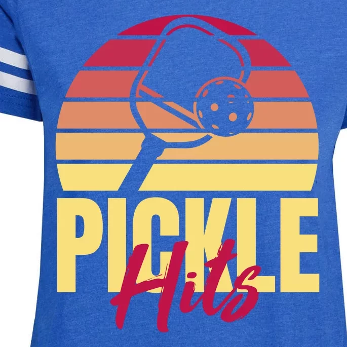 Pickleball Retro Hits Enza Ladies Jersey Football T-Shirt