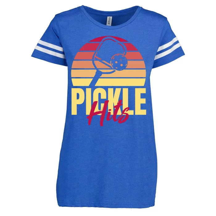 Pickleball Retro Hits Enza Ladies Jersey Football T-Shirt