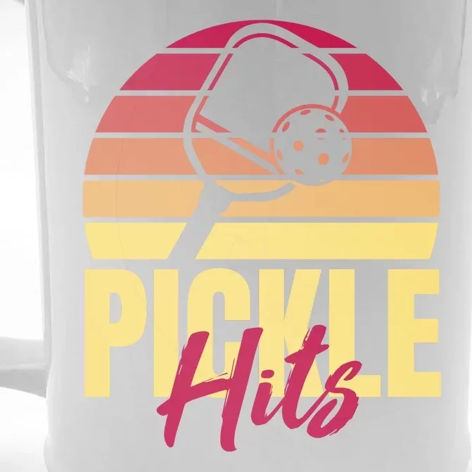 Pickleball Retro Hits Front & Back Beer Stein