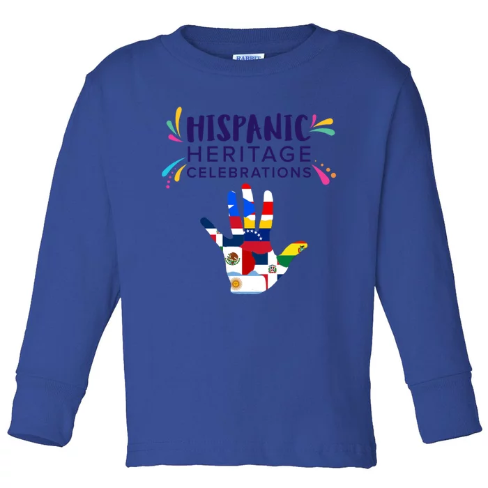 Puerto Rico Hispanic Heritage Gift Idea Funny Gift Toddler Long Sleeve Shirt