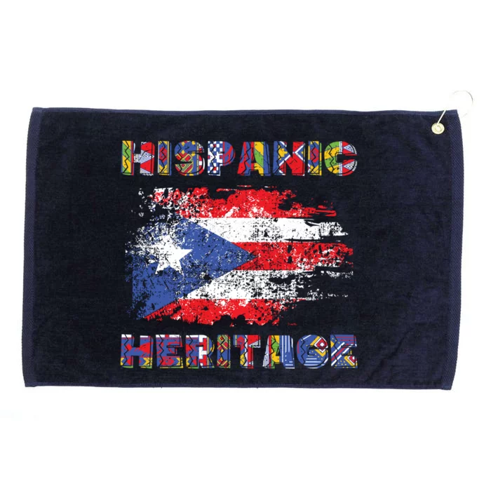 Puerto Rico Hispanic Heritage Month Gift Design Idea Gift Grommeted Golf Towel