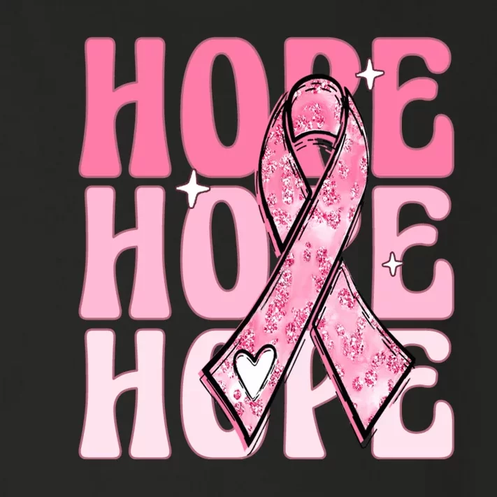 Pink Ribbon Hope Breast Cancer Toddler Long Sleeve Shirt