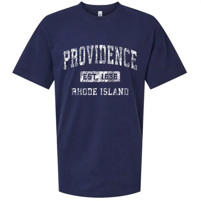 Providence Rhode Island Ri Vintage Established Sports Sueded Cloud Jersey T-Shirt