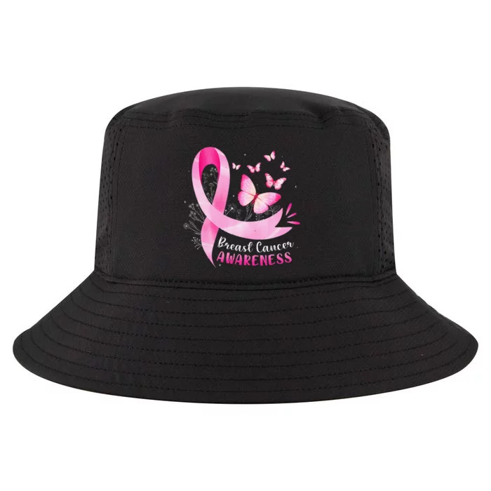 Pin.K Ribbon In October We Wear Pin.K Breast Cancer Awareness Cool Comfort Performance Bucket Hat