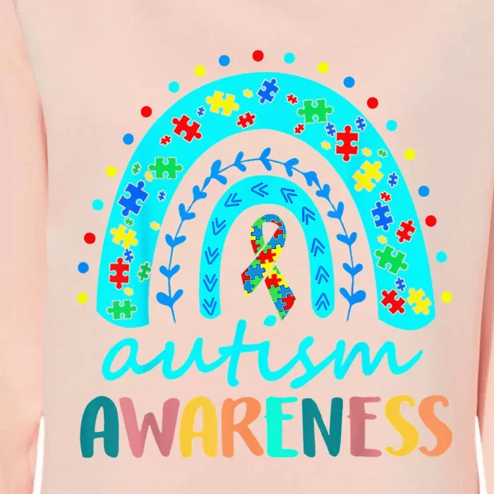 Puzzle Rainbow In April We Wear Blue Autism Awareness Month Womens California Wash Sweatshirt