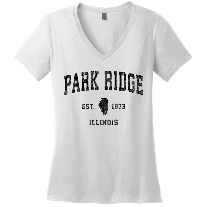 Park Ridge Illinois Il Vintage Established Sports Design Women's V-Neck T-Shirt