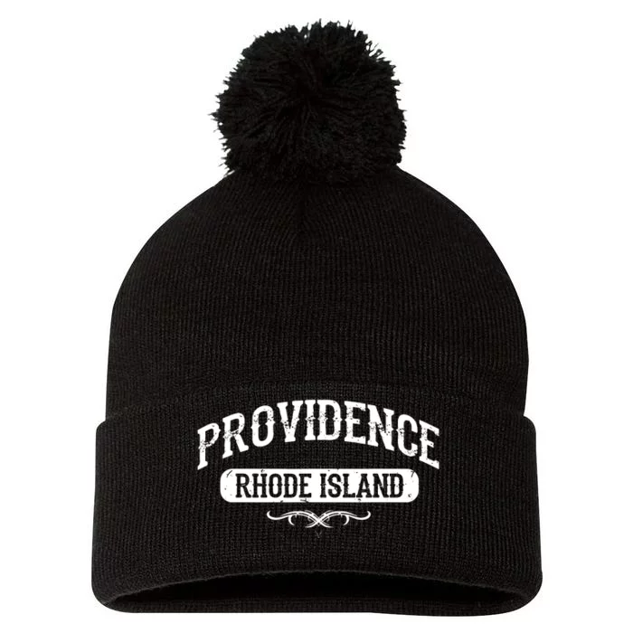 Providence Rhode Island Pom Pom 12in Knit Beanie