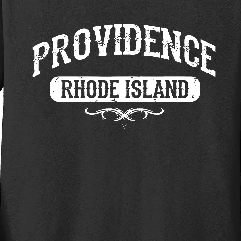 Providence Rhode Island Kids Long Sleeve Shirt