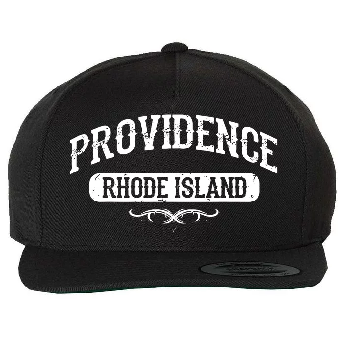 Providence Rhode Island Wool Snapback Cap