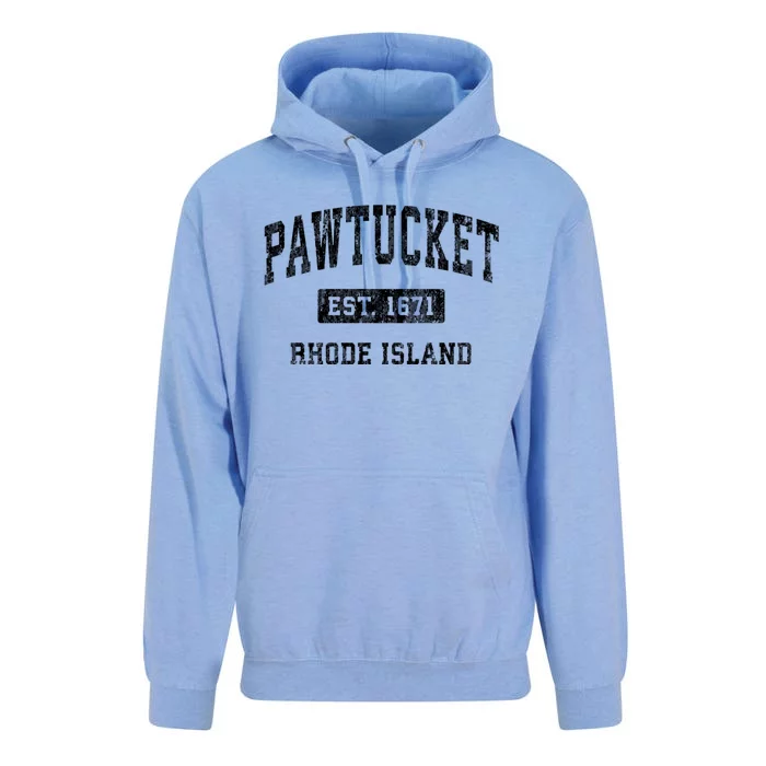 Pawtucket Rhode Island Ri Vintage Established Sports Design Unisex Surf Hoodie