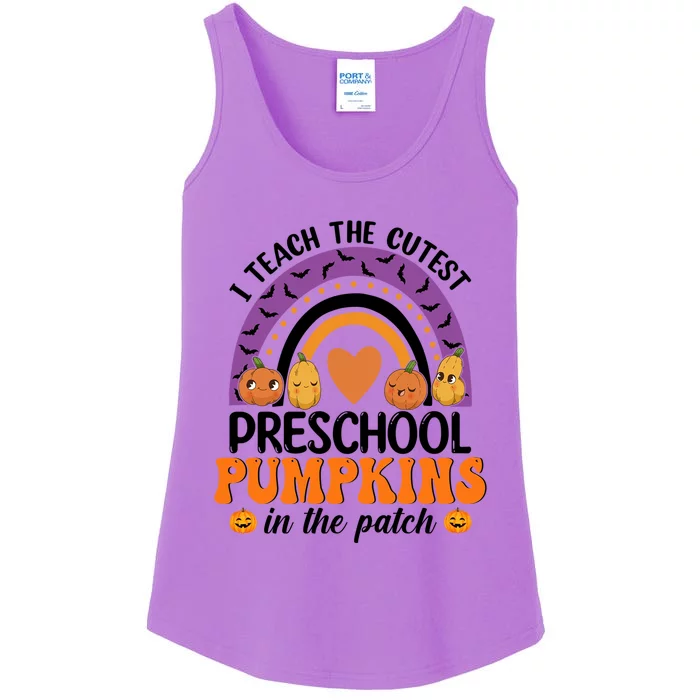 Preschool Rainbow I Teach The Cutest Pumpkins In The Patch Cool Gift Ladies Essential Tank