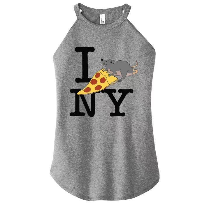 Pizza Rat Ironic Women’s Perfect Tri Rocker Tank