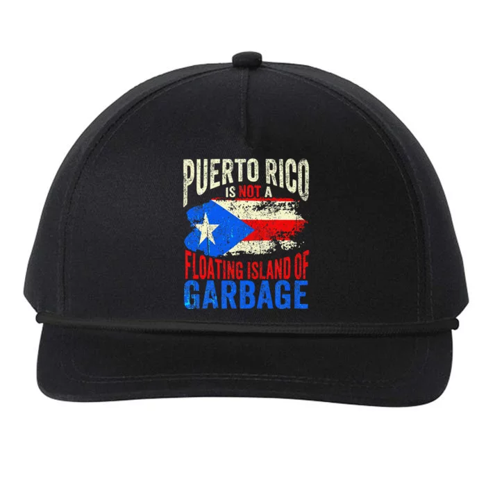 Puerto Rico Is Not A Floating Island Of Garbage Snapback Five-Panel Rope Hat