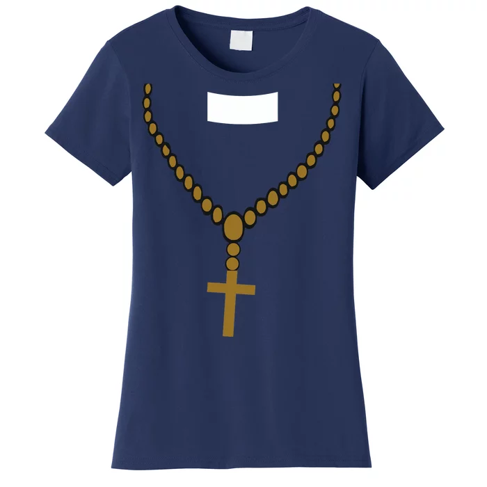 Priest Costume Cross Religion Women's T-Shirt