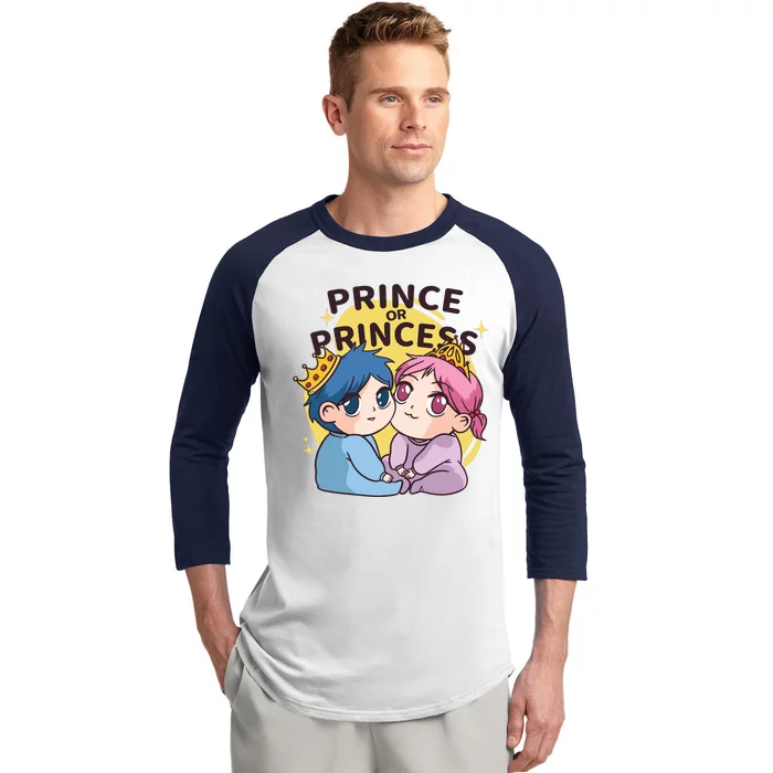 Prince Or Princess Babies Baseball Sleeve Shirt