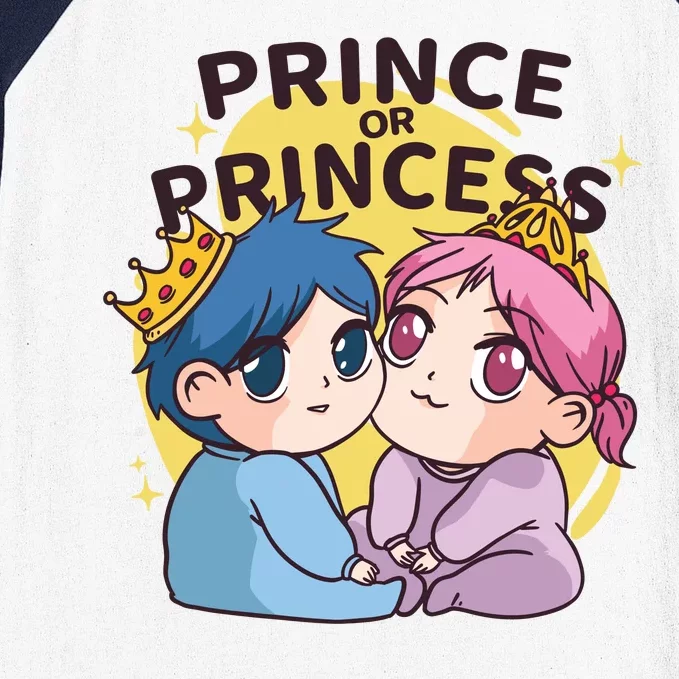 Prince Or Princess Babies Baseball Sleeve Shirt