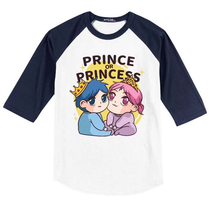 Prince Or Princess Babies Baseball Sleeve Shirt