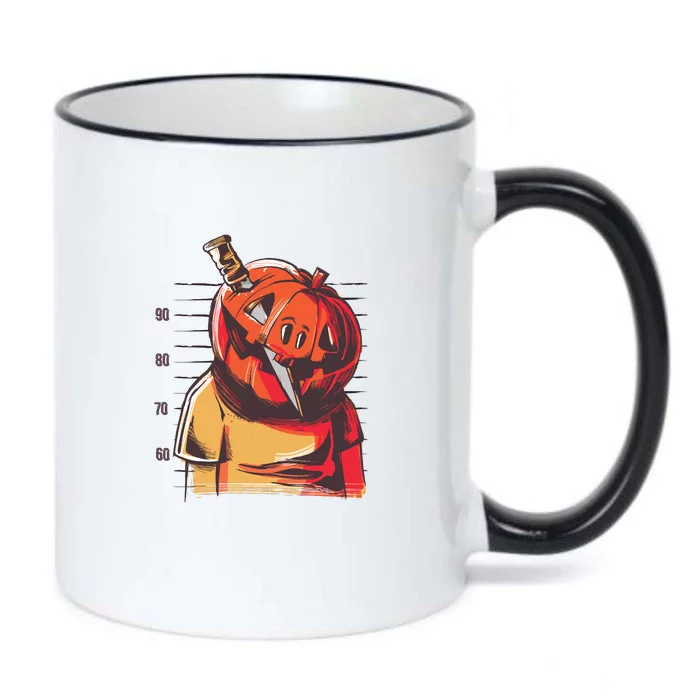 Prisoner Pumpkin Mug Shot Black Color Changing Mug