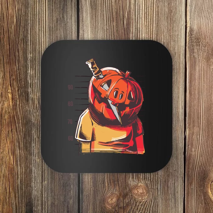 Prisoner Pumpkin Mug Shot Coaster