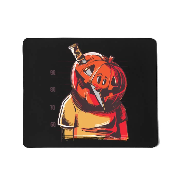 Prisoner Pumpkin Mug Shot Mousepad