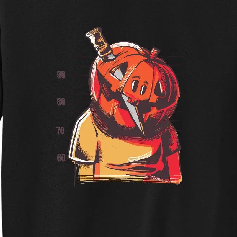 Prisoner Pumpkin Mug Shot Tall Sweatshirt