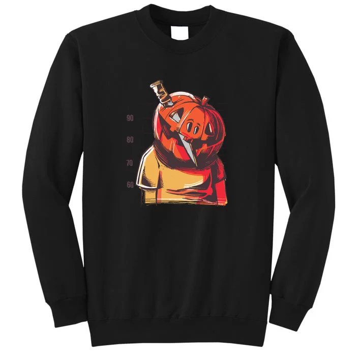 Prisoner Pumpkin Mug Shot Tall Sweatshirt