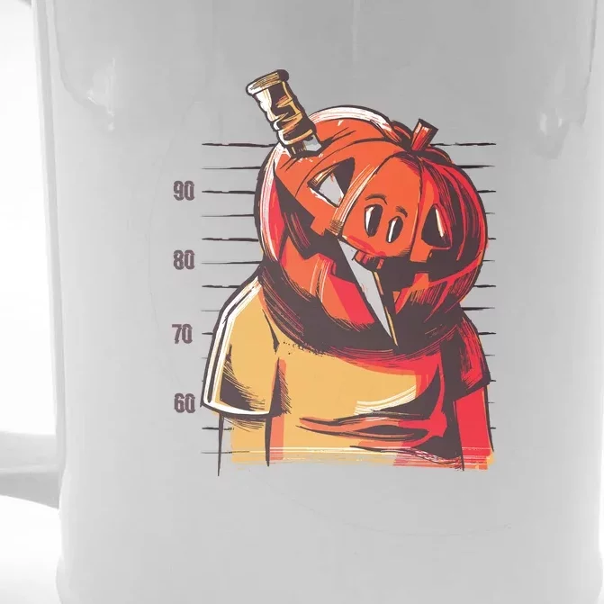 Prisoner Pumpkin Mug Shot Front & Back Beer Stein