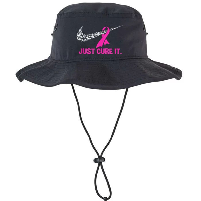 Pink Ribbon Just Cure It Support Breast Cancer Month Warrior Legacy Cool Fit Booney Bucket Hat