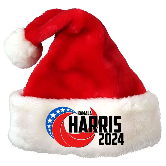 Patriotic Rwb Kamala Harris 2024 Premium Christmas Santa Hat