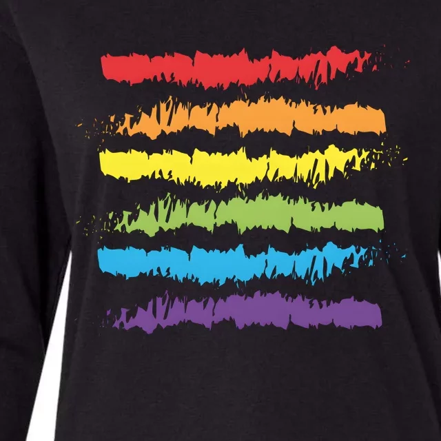 Pride Rainbow Lgbtq+ Love Is Love Womens Cotton Relaxed Long Sleeve T-Shirt