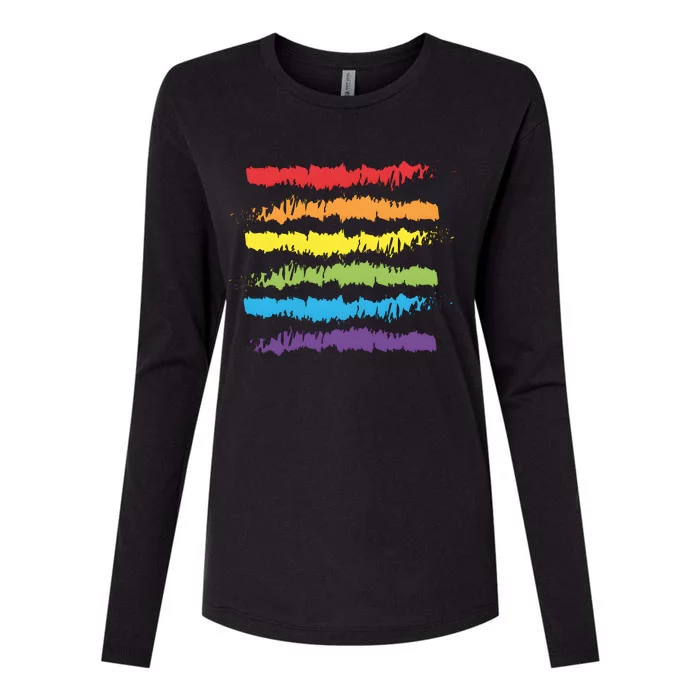 Pride Rainbow Lgbtq+ Love Is Love Womens Cotton Relaxed Long Sleeve T-Shirt