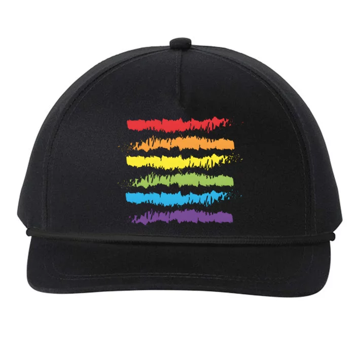 Pride Rainbow Lgbtq+ Love Is Love Snapback Five-Panel Rope Hat