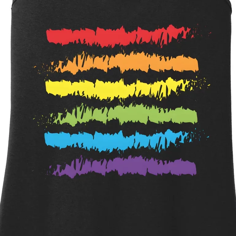 Pride Rainbow Lgbtq+ Love Is Love Ladies Essential Tank