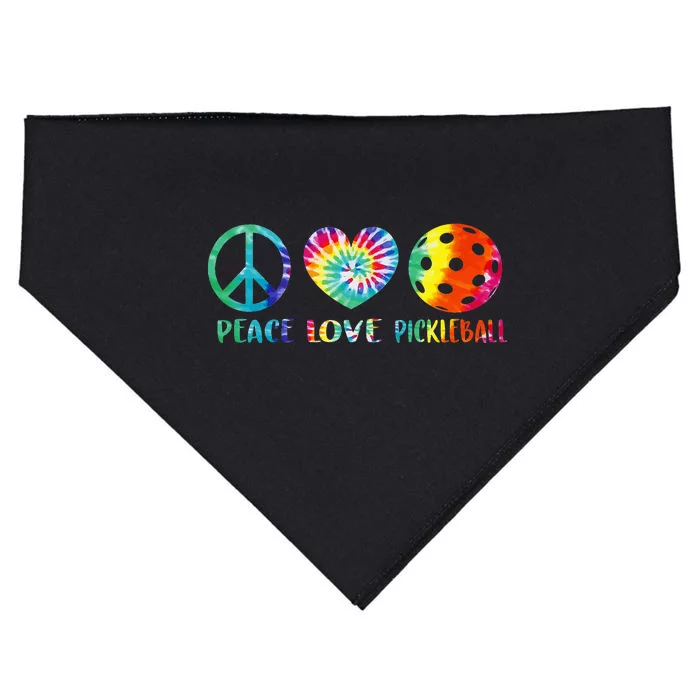 Pickleball Retired Ladies Peace Love Pickleball USA-Made Doggie Bandana