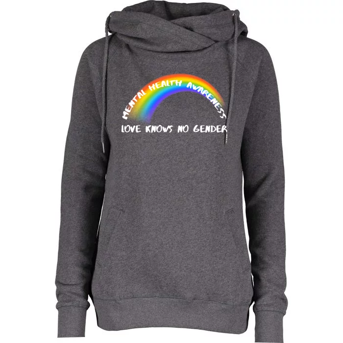 Pride Rainbow Lgbtq Love Knows No Gender Gift Womens Funnel Neck Pullover Hood