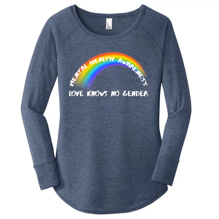 Pride Rainbow Lgbtq Love Knows No Gender Gift Women's Perfect Tri Tunic Long Sleeve Shirt