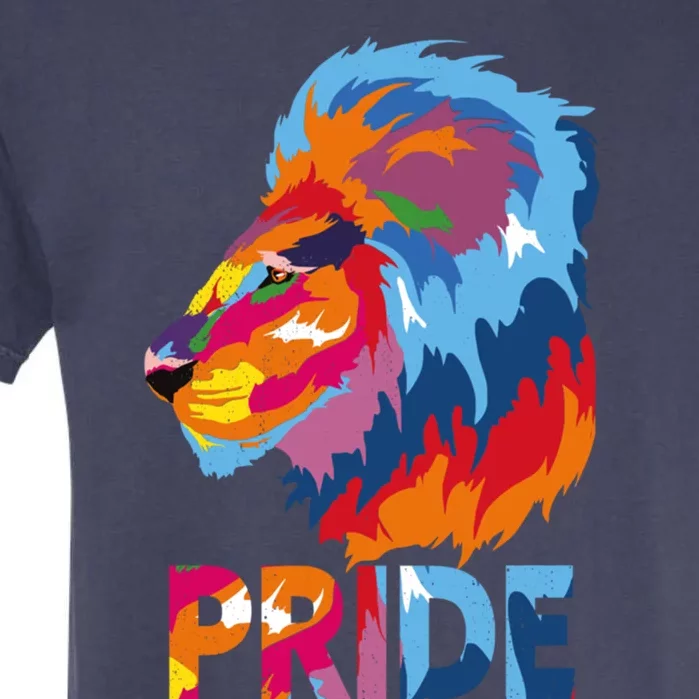 Pride Rainbow Lion Lgbt Gay Gift Garment-Dyed Heavyweight T-Shirt